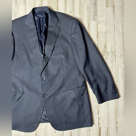Brooks Brothers 1818 Regent Blazer Mens 44S Navy Blue Virgin Wool Career Read* - Picture 2 of 12